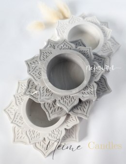 Świecznik tealight- grey 2 szt