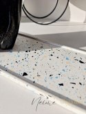 Taca na świece terrazzo blue - podłużna